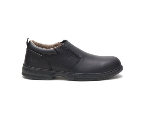 Black Caterpillar Conclude Steel Toe Men's Work Shoes | JBRYH-3058