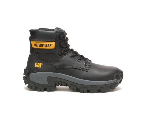 Black Caterpillar Invader Hi Steel Toe Men's Work Boots | OTMXI-1682