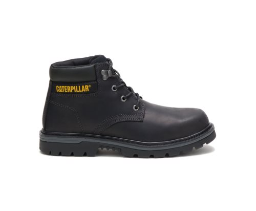 Black Caterpillar Outbase Steel Toe Men's Work Boots | TRXAN-8309