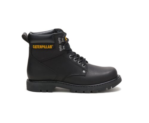 Black Caterpillar Second Shift Men's Work Boots | BNVRK-0183