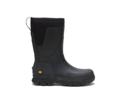 Black Caterpillar Stormers 11" Men's Rubber Boots | EUXVI-1643