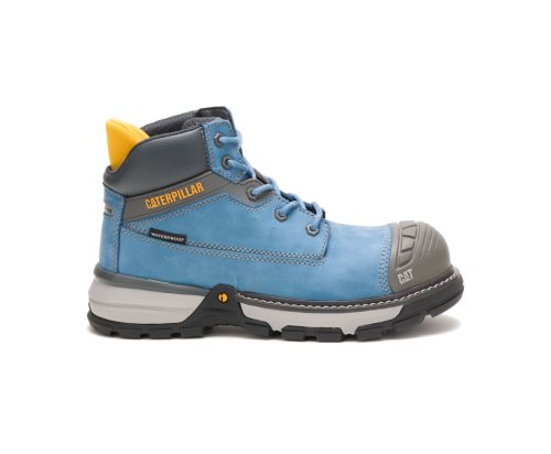 Blue Caterpillar Excavator Superlite Waterproof Nano Toe Women's Work Boots | JROBY-6098