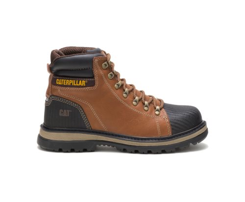 Brown/Black Caterpillar Foxfield Steel Toe Men's Work Boots | ACMNB-7635