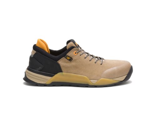 Brown/Black Caterpillar Sprint Suede Alloy Toe Men's Sneakers | TLWQA-1753