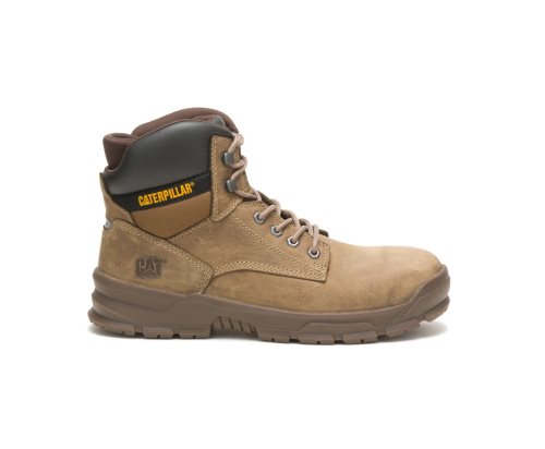 Brown Caterpillar Mobilize Alloy Toe Men's Work Boots | QDNFJ-2134