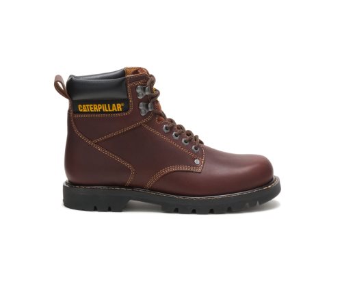 Brown Caterpillar Second Shift Men's Work Boots | BYXNH-2185