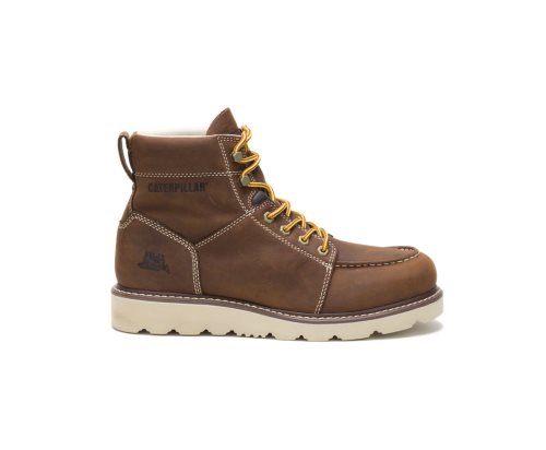 Chocolate Brown Caterpillar Tradesman Men's Work Boots | CMLBV-2175