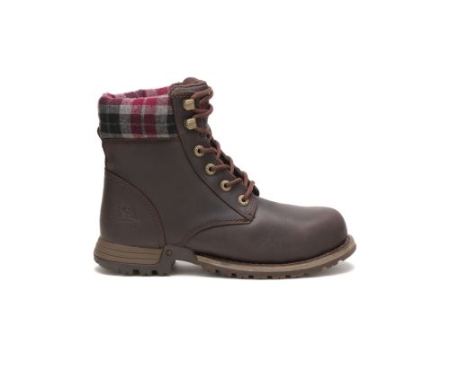 Chocolate Caterpillar Kenzie Steel Toe Women's Work Boots | KPSZT-2943