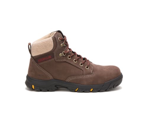 Chocolate Caterpillar Tess Steel Toe Women's Work Boots | WUFTJ-6531