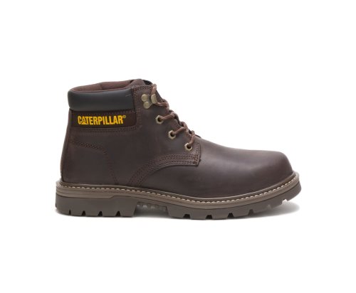 Coffee Caterpillar Outbase Steel Toe Men's Work Boots | SRMCV-2197