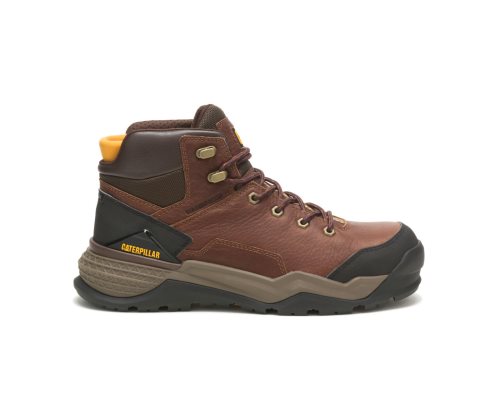 Copper Caterpillar Provoke Mid Waterproof Alloy Toe Men's Work Boots | IDMHU-5283