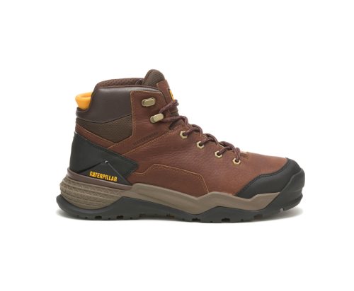 Copper Caterpillar Provoke Mid Waterproof Men's Work Boots | JGVLC-4057