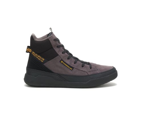 Grey/Black Caterpillar CODE Hex Hi Utility Men's Sneakers | TAPEV-2469