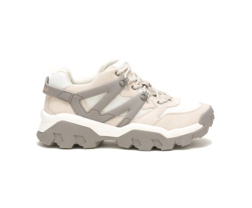 Grey/Bright White Caterpillar Reactor Men's Sneakers | COMXK-1067