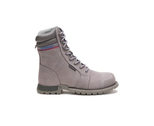 Grey Caterpillar Echo Waterproof Steel Toe Women's Work Boots | IDULO-4983