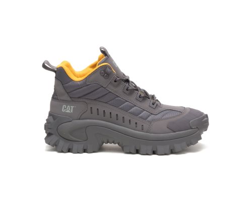 Grey Caterpillar Intruder Mid Women's Sneakers | FEWHI-8405