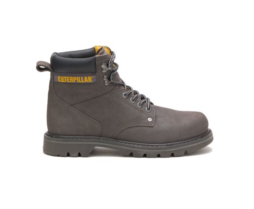 Grey Caterpillar Second Shift Men's Work Boots | YUKZX-8736