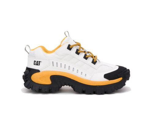 White/Yellow Caterpillar Intruder Men's Casual Shoes | UYGPH-8690