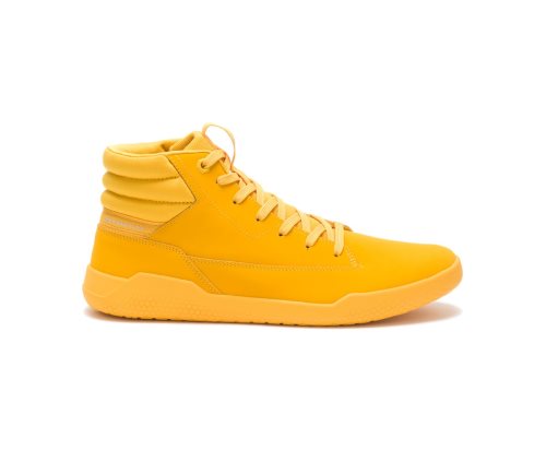 Yellow Caterpillar CODE Hex Hi Men's Sneakers | XTQUW-6197